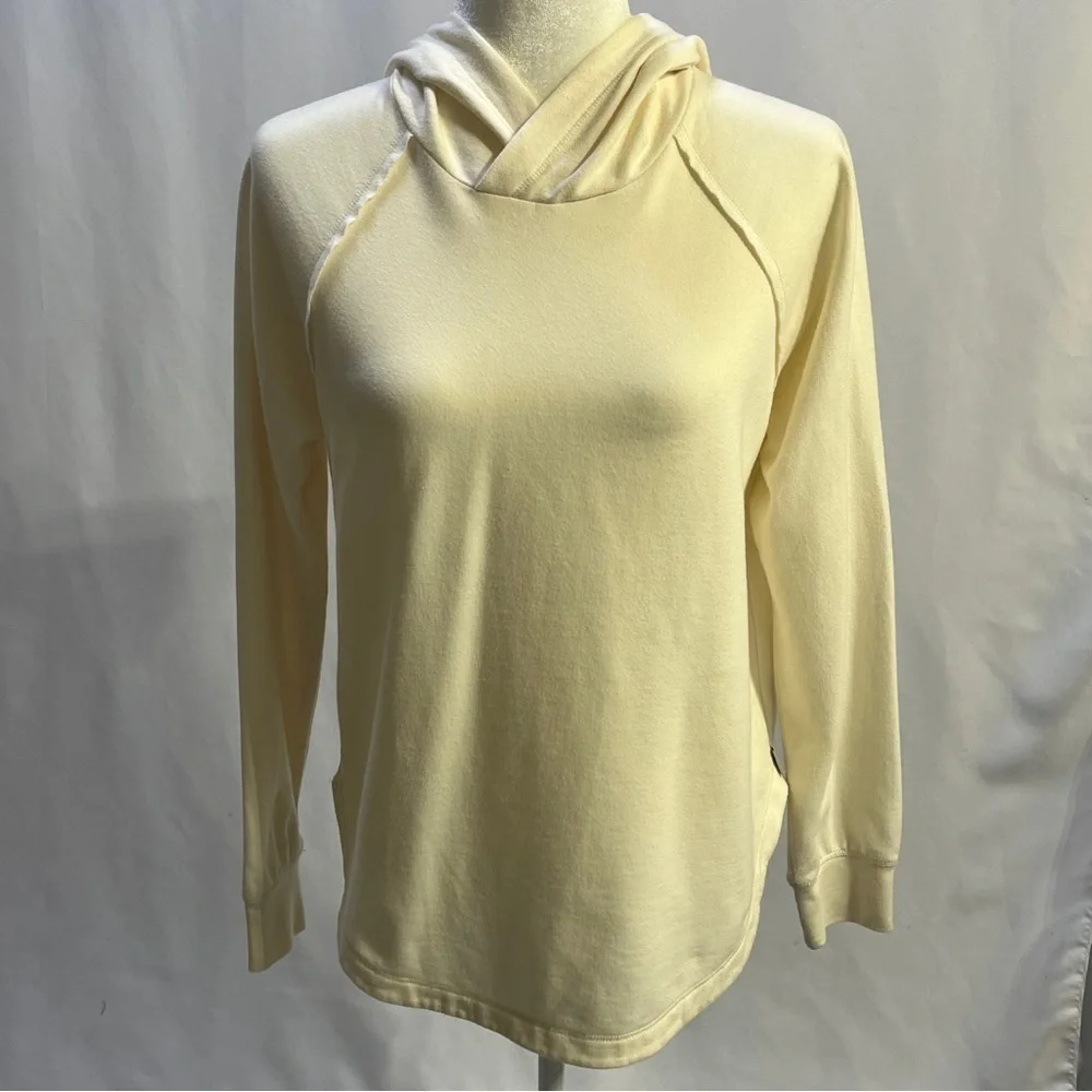 EDDIE BAUER Womens Pullover Hoodie Lightweight Casual Cream Size Small